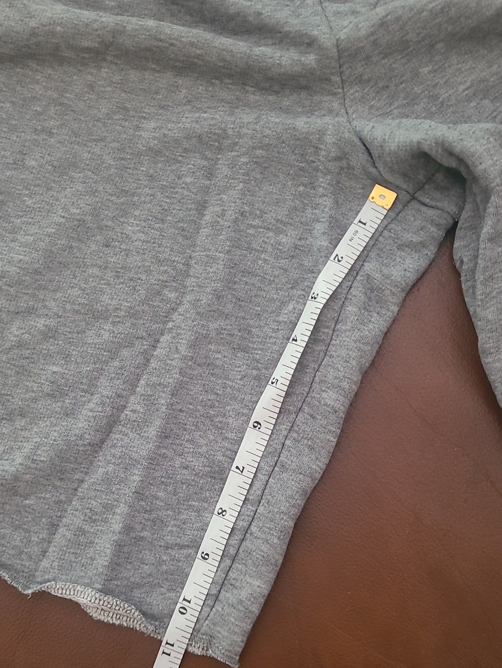 Puma Men's Heather Gray Athletic Shorts with Logo - Picture 6 of 7